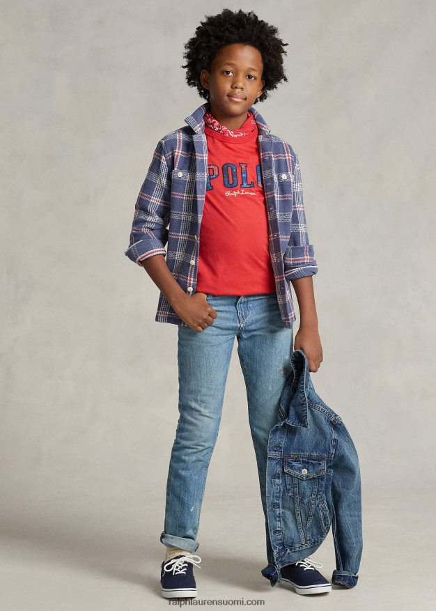 Ralph Lauren lapset logolla puuvillatrikoo 0Z24ZR6000 viesti punainen