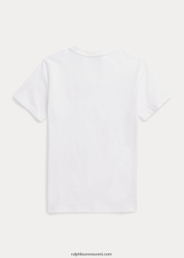 Ralph Lauren lapset logolla puuvillatrikoo 0Z24ZR6103 valkoinen