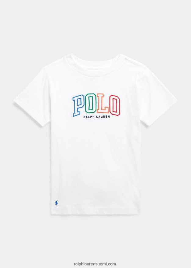 Ralph Lauren lapset logolla puuvillatrikoo 0Z24ZR6434 valkoinen