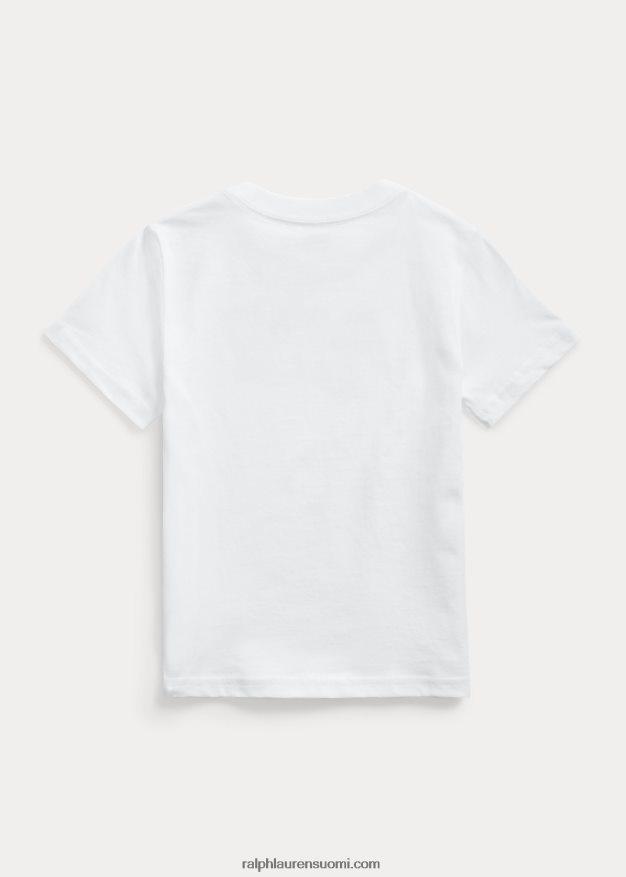 Ralph Lauren lapset logolla puuvillatrikoo 0Z24ZR6508 valkoinen