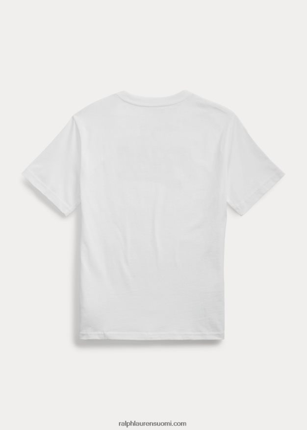 Ralph Lauren lapset logolla puuvillatrikoo 0Z24ZR6645 valkoinen