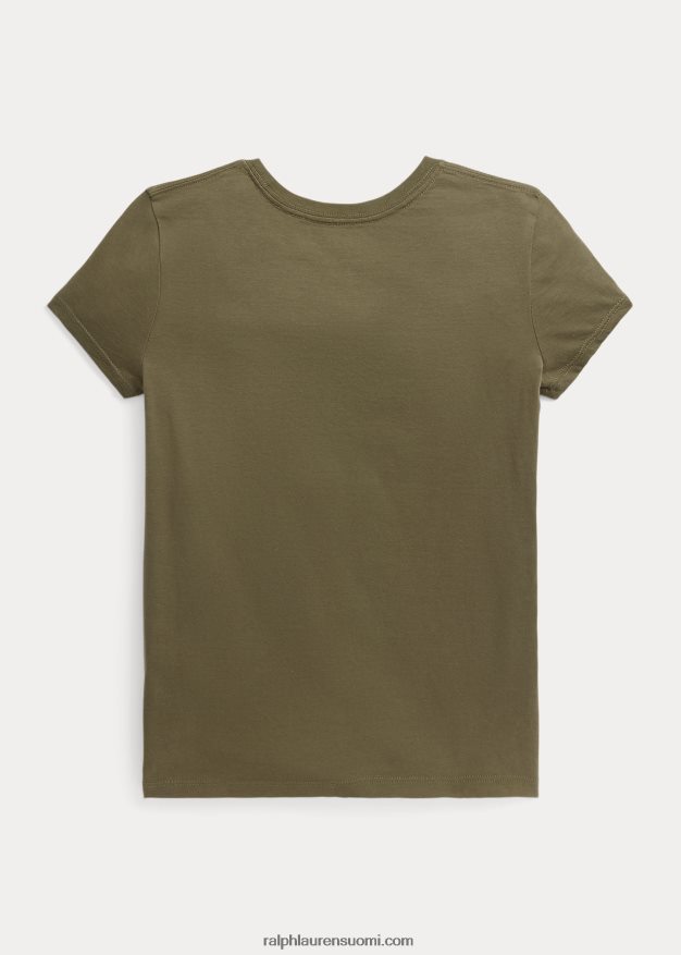 Ralph Lauren lapset logolla puuvillatrikoo 0Z24ZR7093 tumma salvia