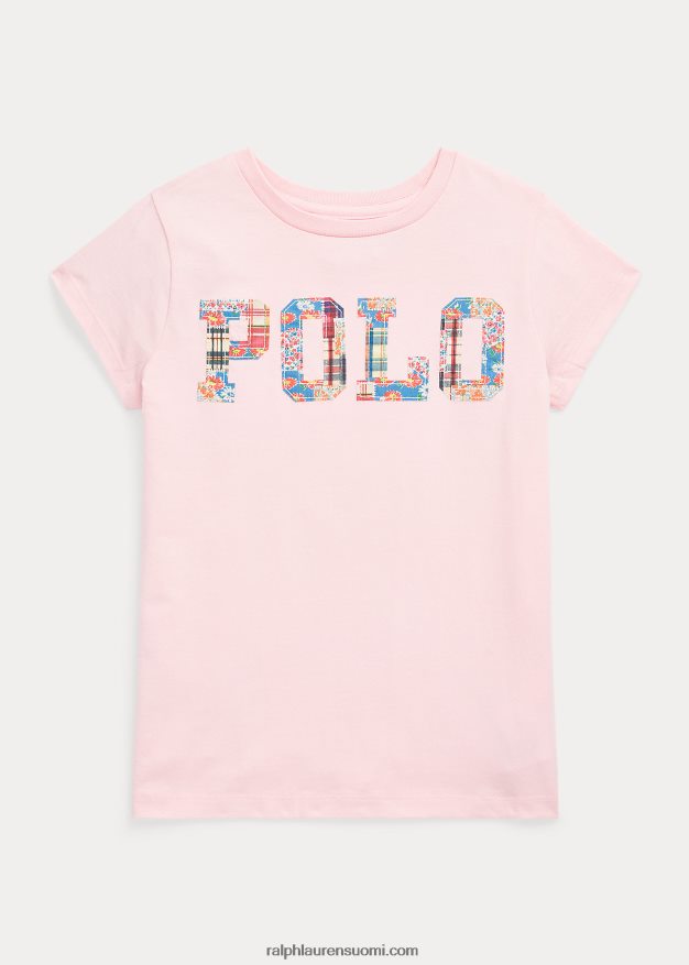 Ralph Lauren lapset logolla puuvillatrikoo 0Z24ZR7096 ripaus vaaleanpunaista
