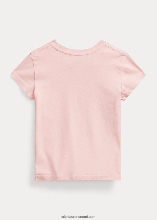 Ralph Lauren lapset logolla puuvillatrikoo 0Z24ZR7423 vaaleanpunainen hiekka
