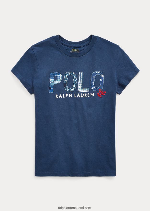 Ralph Lauren lapset logolla puuvillatrikoo 0Z24ZR7568 maalaismainen laivasto