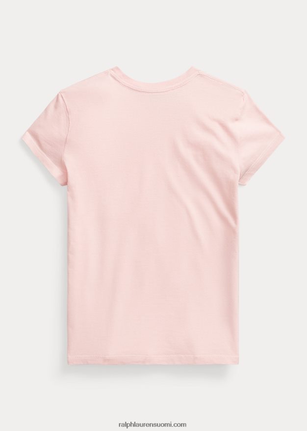 Ralph Lauren lapset logolla puuvillatrikoo 0Z24ZR7571 vaaleanpunainen hiekka