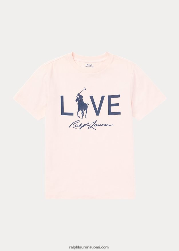 Ralph Lauren lapset pink pony live love tee 0Z24ZR6304