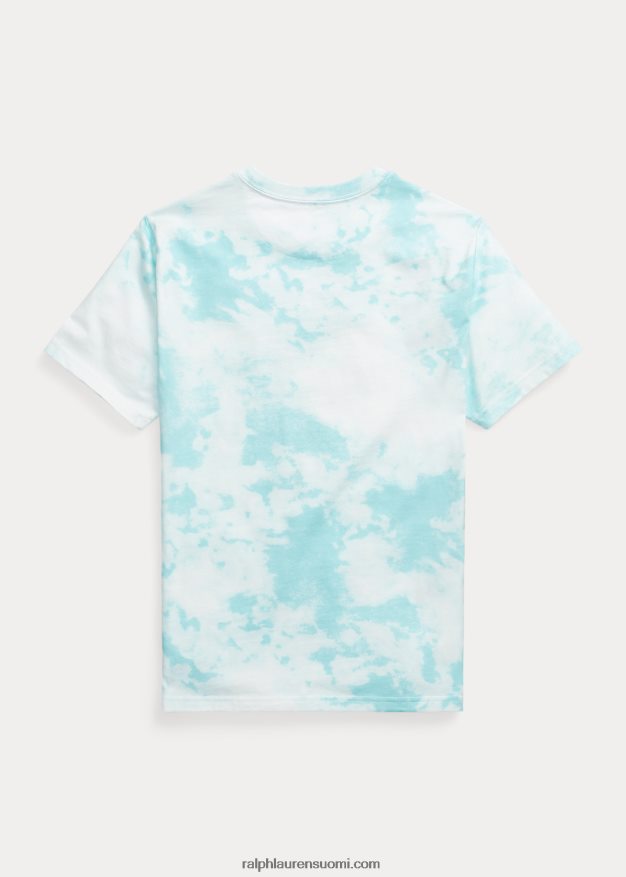Ralph Lauren lapset polo bear solmiovärjäysprintti puuvillapaita 0Z24ZR6092 saari aqua