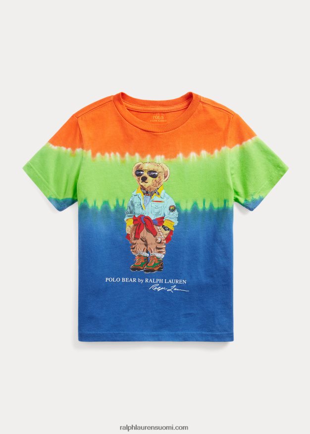 Ralph Lauren lapset polo bear solmittava puuvillatrikoo t-paita 0Z24ZR6501 safiiritähti multi