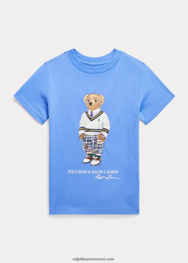 Ralph Lauren lapset poolo karhu puuvilla jersey t-paita 0Z24ZR5772 satamasaaren sininen