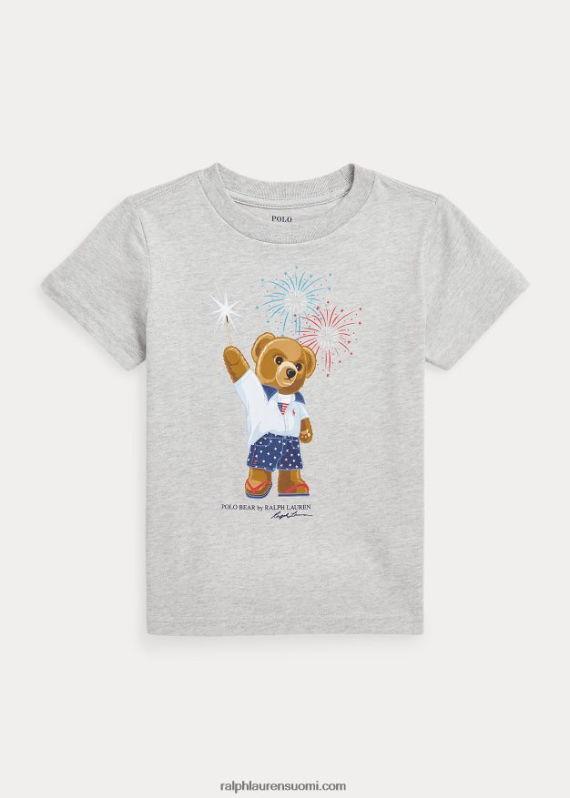 Ralph Lauren lapset poolo karhu puuvilla jersey t-paita 0Z24ZR5878 ja kanervan päällä