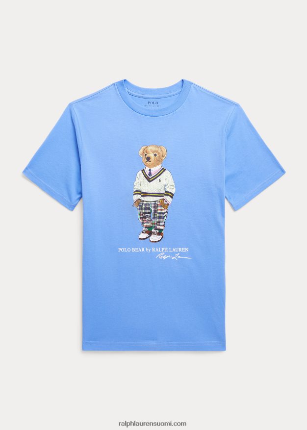 Ralph Lauren lapset poolo karhu puuvilla jersey t-paita 0Z24ZR5978 satamasaaren sininen