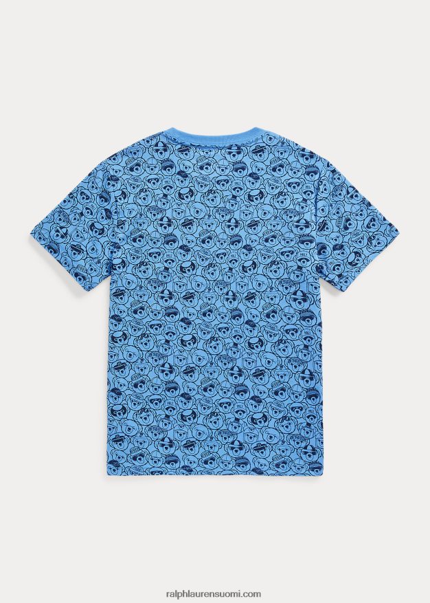 Ralph Lauren lapset poolo karhu puuvilla jersey t-paita 0Z24ZR5996 satamasaari sininen/laivasto