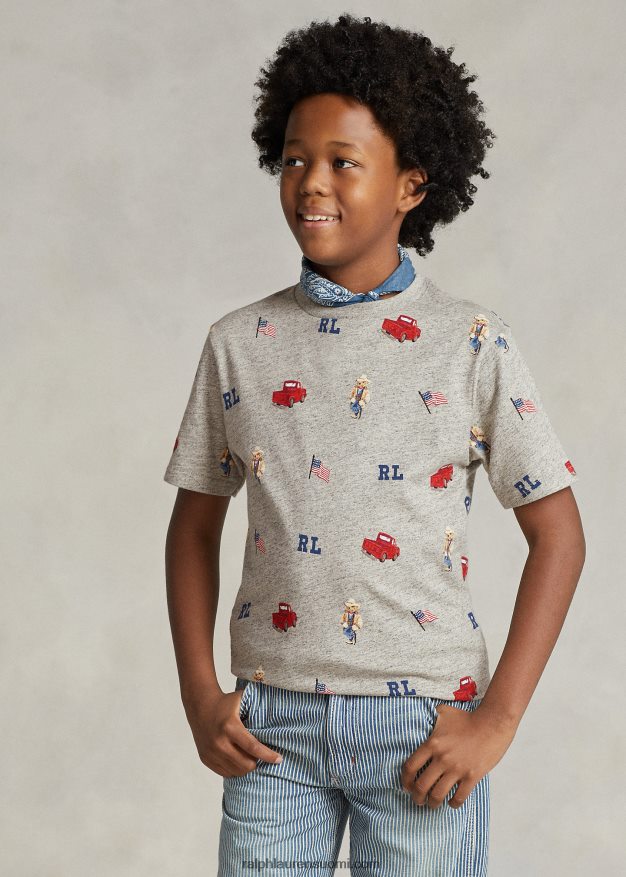 Ralph Lauren lapset poolo karhu puuvilla jersey t-paita 0Z24ZR6002 parvi kanerva