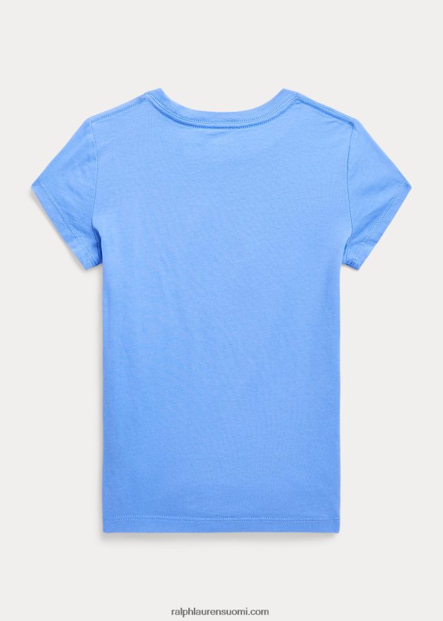 Ralph Lauren lapset poolo karhu puuvilla jersey t-paita 0Z24ZR6852 satamasaaren sininen