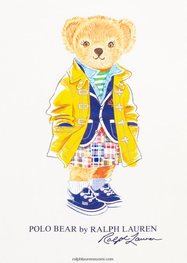 Ralph Lauren lapset poolo karhu puuvilla jersey t-paita 0Z24ZR7092 kannenpesuaine valkoinen