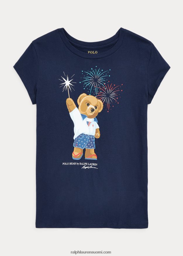 Ralph Lauren lapset poolo karhu puuvilla jersey t-paita 0Z24ZR7212 risteilylaivasto
