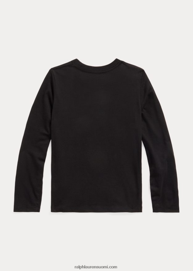 Ralph Lauren lapset puuvilla jersey t-paita 0Z24ZR6900 musta