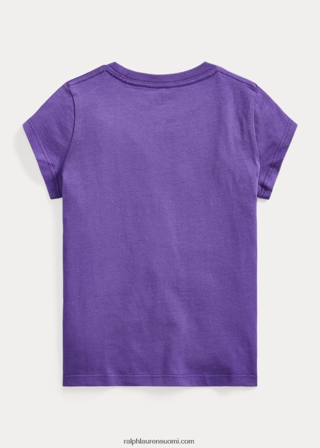 Ralph Lauren lapset puuvilla jersey t-paita 0Z24ZR6911 solmio violetti