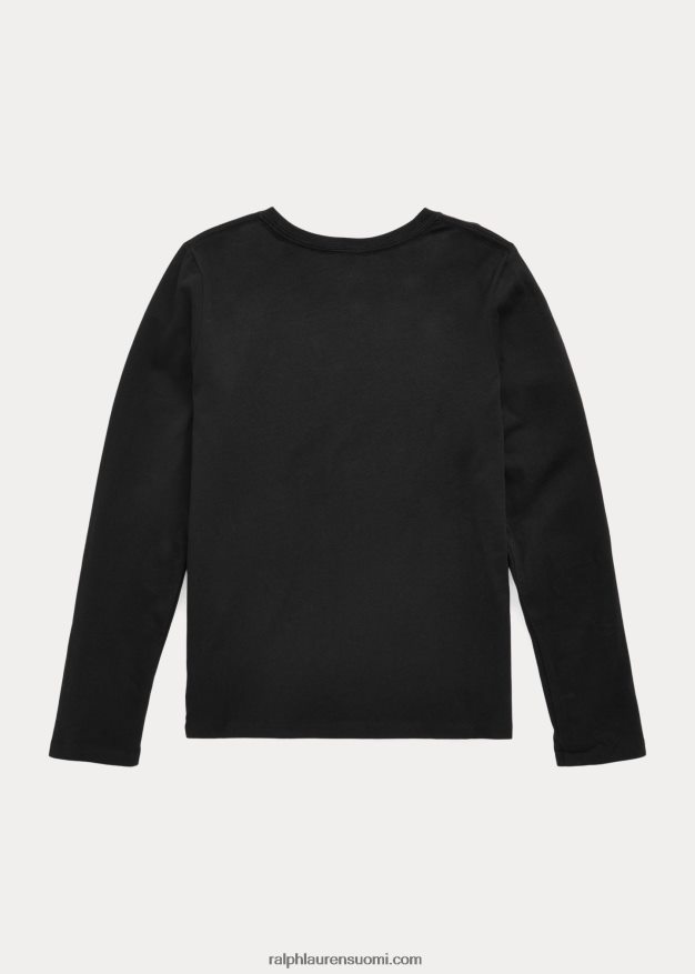 Ralph Lauren lapset puuvilla jersey t-paita 0Z24ZR7215 musta