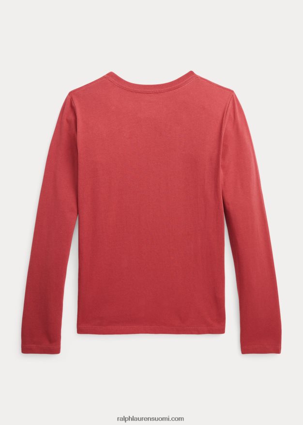 Ralph Lauren lapset puuvilla jersey t-paita 0Z24ZR7218 Chili