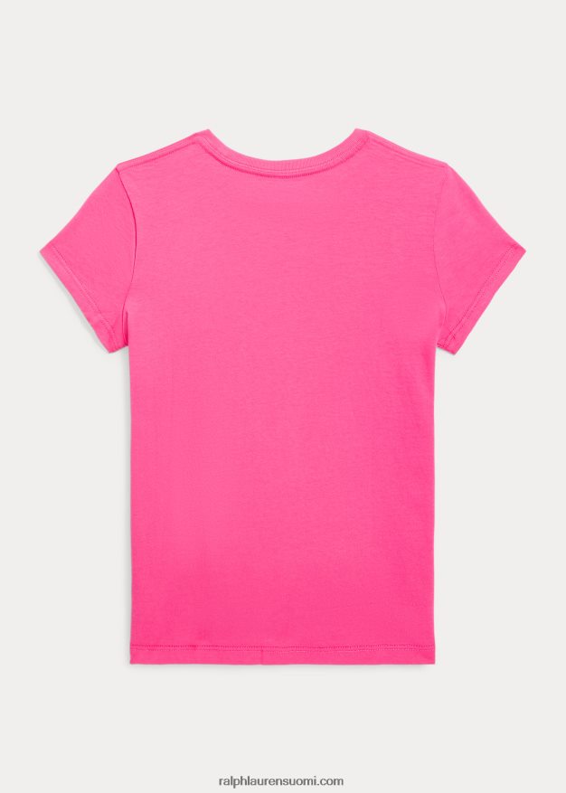 Ralph Lauren lapset puuvilla jersey t-paita 0Z24ZR7230 aavikon pinkki