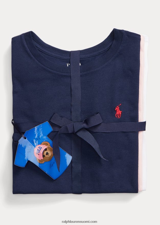 Ralph Lauren lapset puuvillajersey t-paita 3 kpl 0Z24ZR7567 perusasiat 1