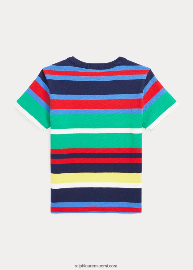 Ralph Lauren lapset raidallinen puuvillajersey t-paita 0Z24ZR5798 newport navy multi