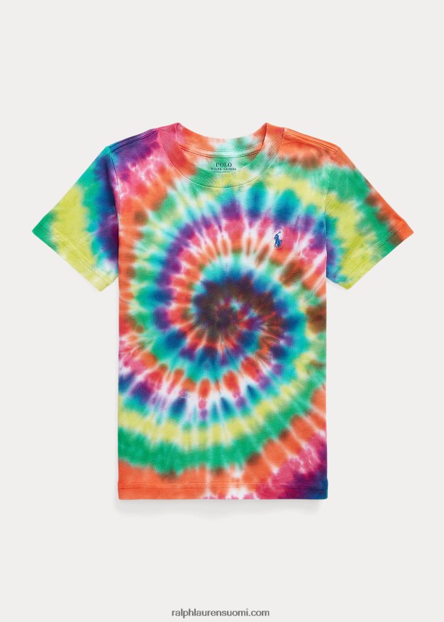 Ralph Lauren lapset solmittava puuvillajersey t-paita 0Z24ZR9787 sateenkaarisolmioväriaine