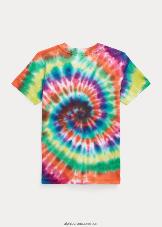 Ralph Lauren lapset solmittava puuvillajersey t-paita 0Z24ZR9787 sateenkaarisolmioväriaine