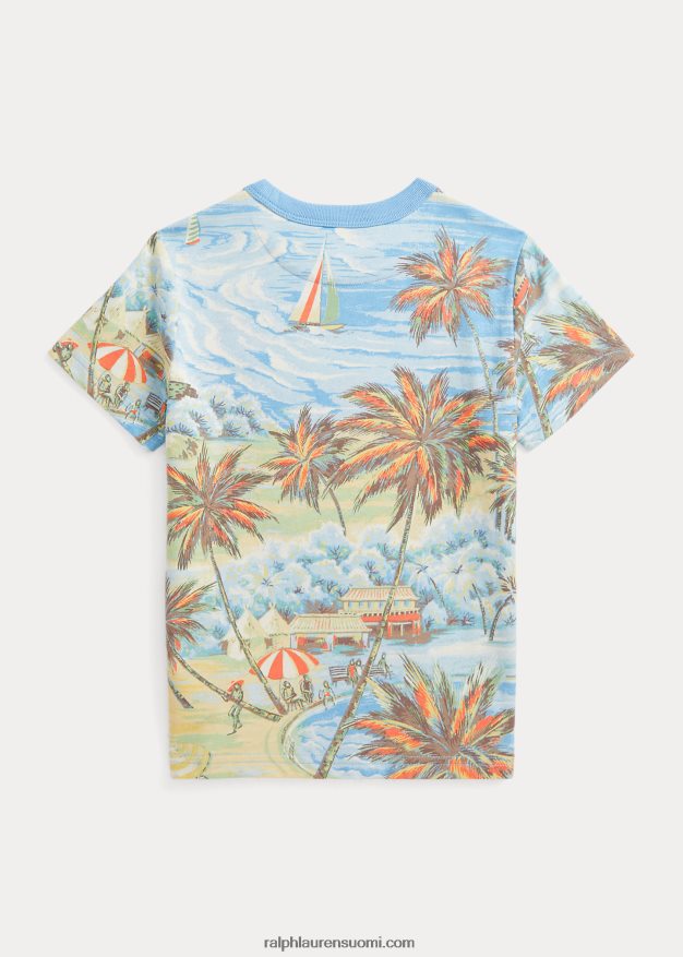 Ralph Lauren lapset trooppinen printti puuvillatrikoo 0Z24ZR5746 havaijilainen rantabasaari
