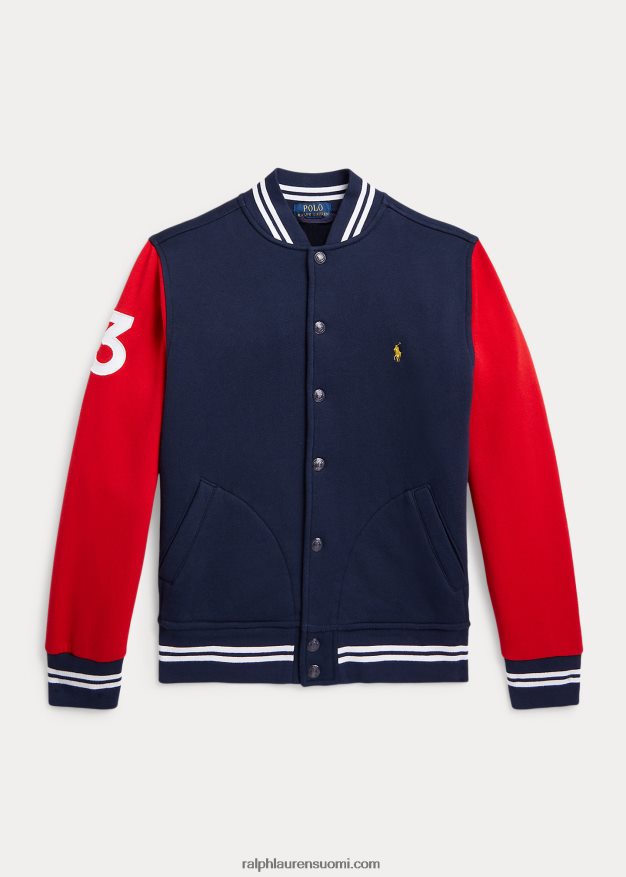 Ralph Lauren lapset crest fleece baseball-takki 0Z24ZR5992 risteilylaivasto