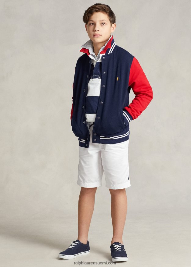 Ralph Lauren lapset crest fleece baseball-takki 0Z24ZR5992 risteilylaivasto