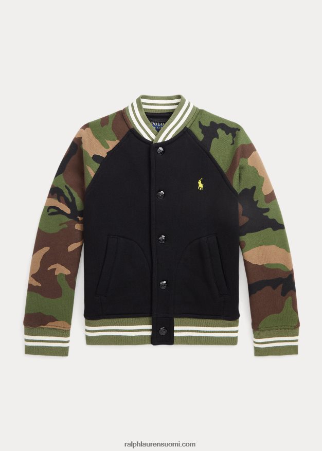 Ralph Lauren lapset fleece baseball-takki 0Z24ZR6524 musta multi
