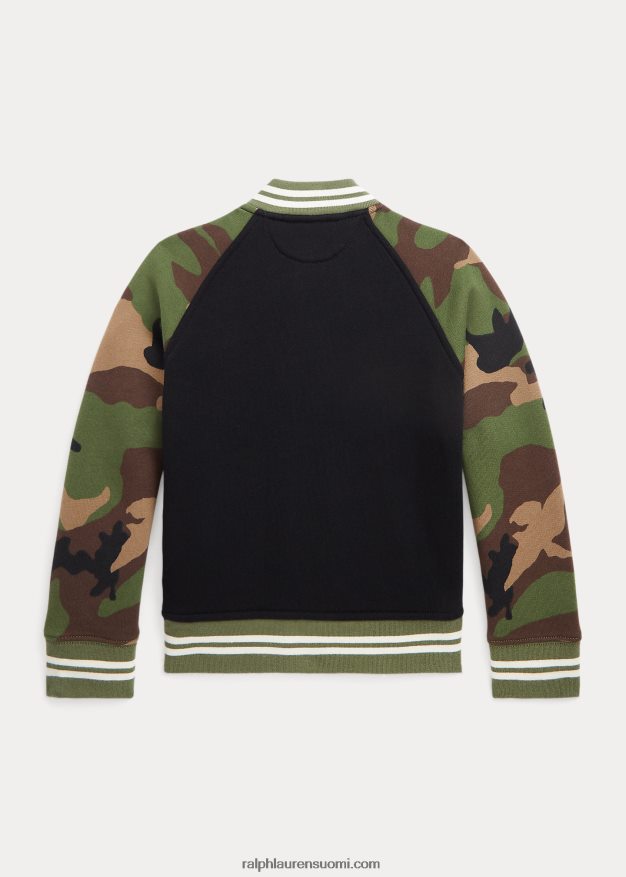 Ralph Lauren lapset fleece baseball-takki 0Z24ZR6524 musta multi