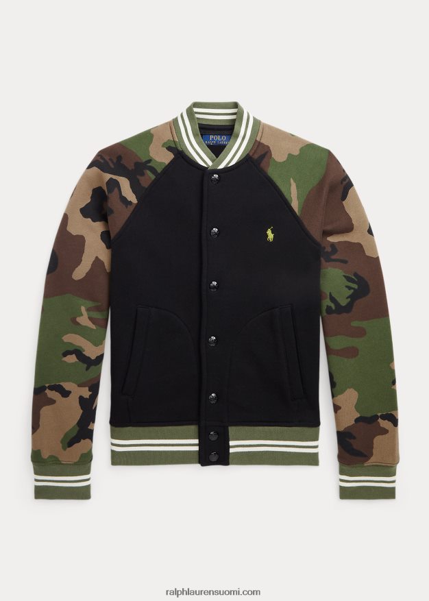 Ralph Lauren lapset fleece baseball-takki 0Z24ZR6658 musta multi