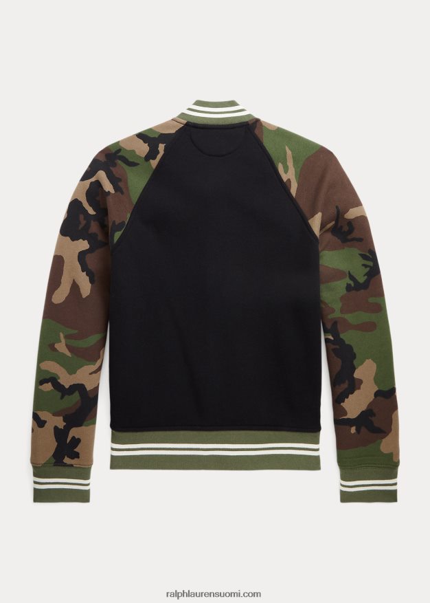 Ralph Lauren lapset fleece baseball-takki 0Z24ZR6658 musta multi