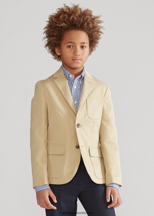 Ralph Lauren lapset joustava chino-pukutakki 0Z24ZR6577 rannikon beige
