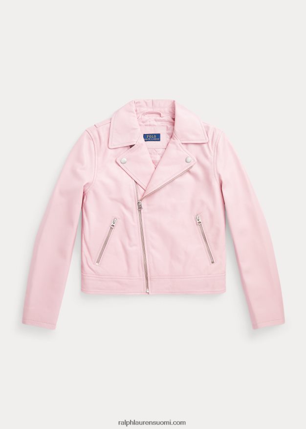 Ralph Lauren lapset nahkainen mototakki 0Z24ZR7492 surfside ruusu
