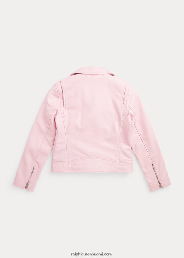 Ralph Lauren lapset nahkainen mototakki 0Z24ZR7492 surfside ruusu