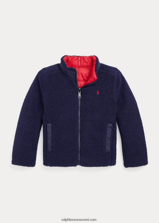 Ralph Lauren lapset p-kerros 2 käännettävä takki 0Z24ZR7428 newport navy/rl 2000 punainen