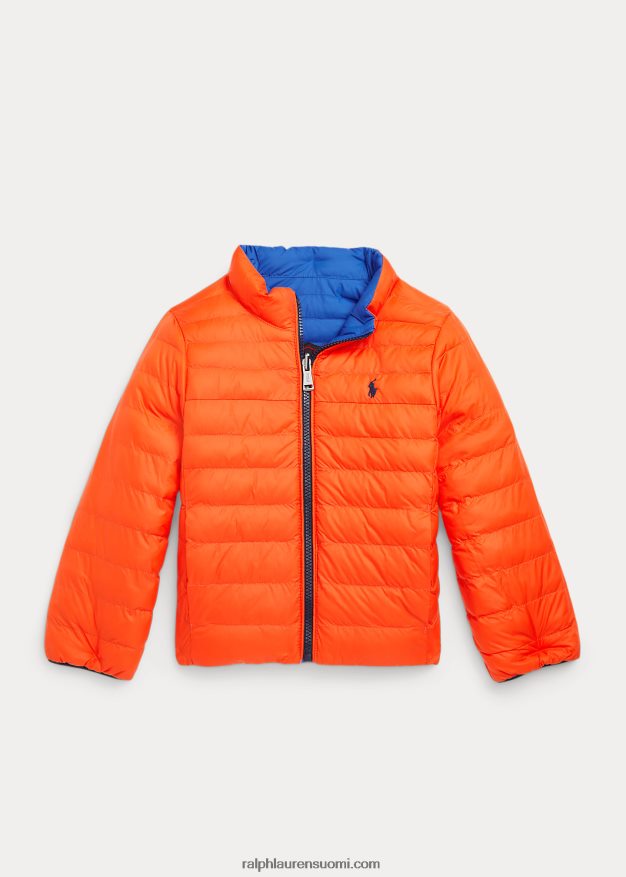Ralph Lauren lapset p-kerros 2 käännettävä takki 0Z24ZR7446 dakota sininen multi