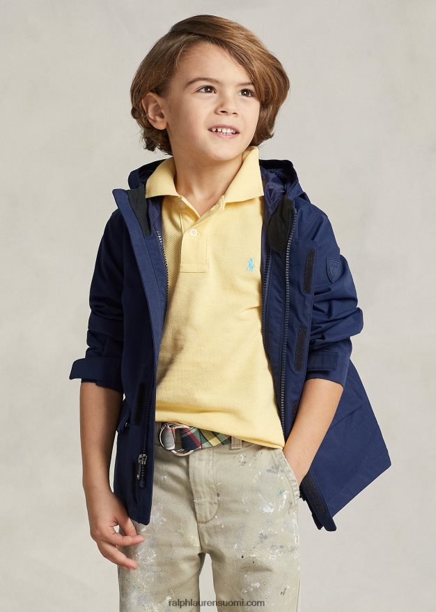 Ralph Lauren lapset p-layer 1 utility vettä hylkivä takki 0Z24ZR5657 newportin laivasto