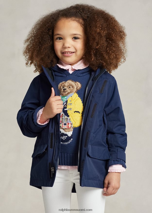 Ralph Lauren lapset p-layer 1 utility vettä hylkivä takki 0Z24ZR5657 newportin laivasto