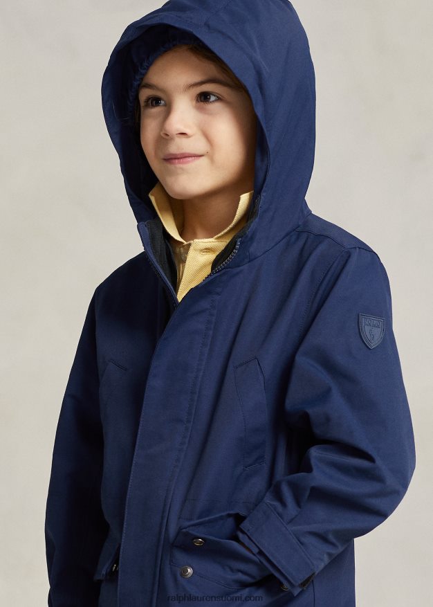 Ralph Lauren lapset p-layer 1 utility vettä hylkivä takki 0Z24ZR5657 newportin laivasto