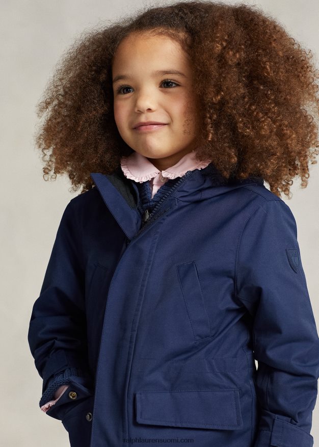 Ralph Lauren lapset p-layer 1 utility vettä hylkivä takki 0Z24ZR5657 newportin laivasto