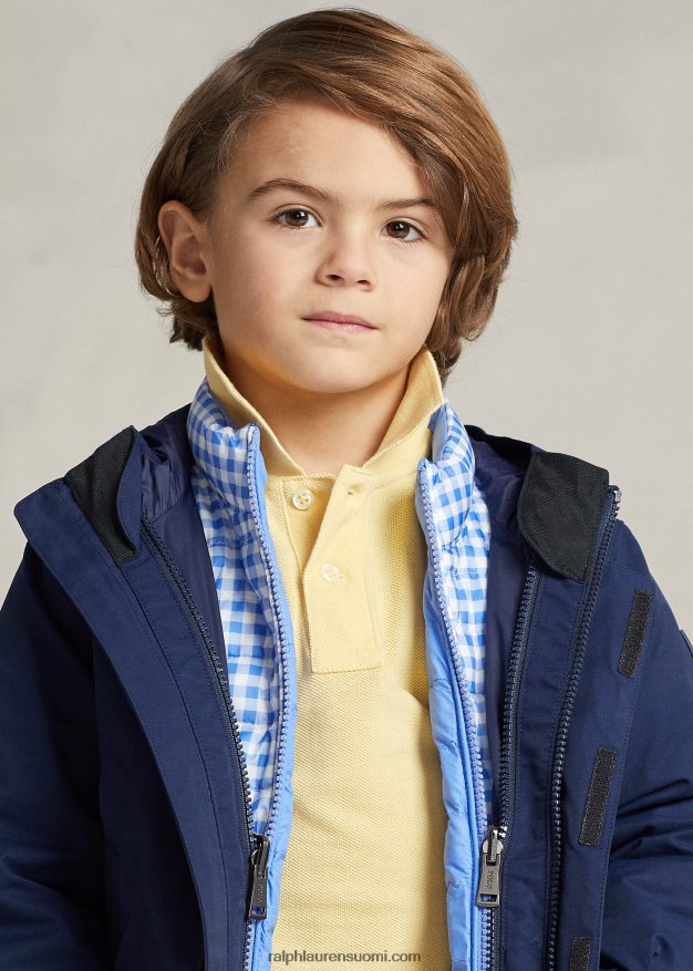 Ralph Lauren lapset p-layer 1 utility vettä hylkivä takki 0Z24ZR5657 newportin laivasto