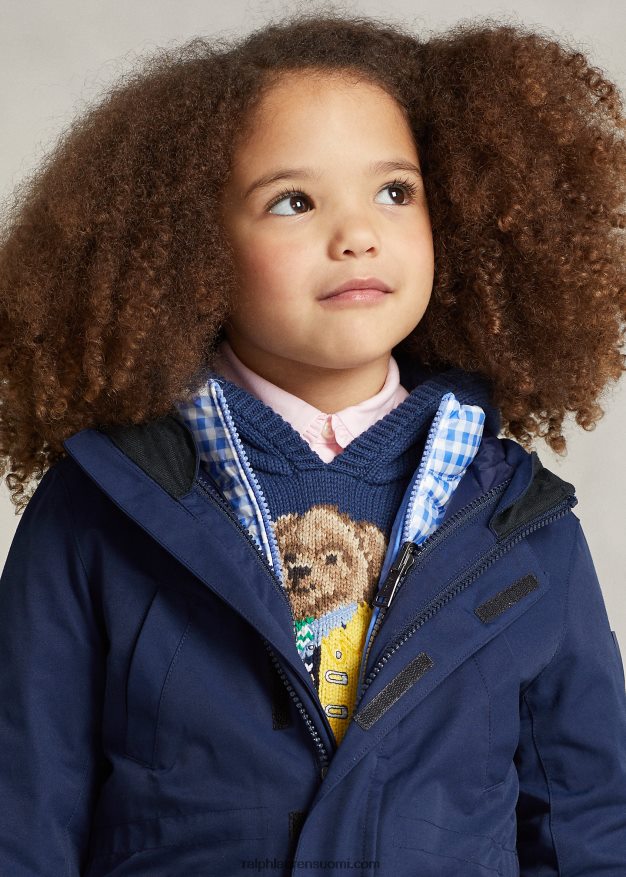 Ralph Lauren lapset p-layer 1 utility vettä hylkivä takki 0Z24ZR5657 newportin laivasto