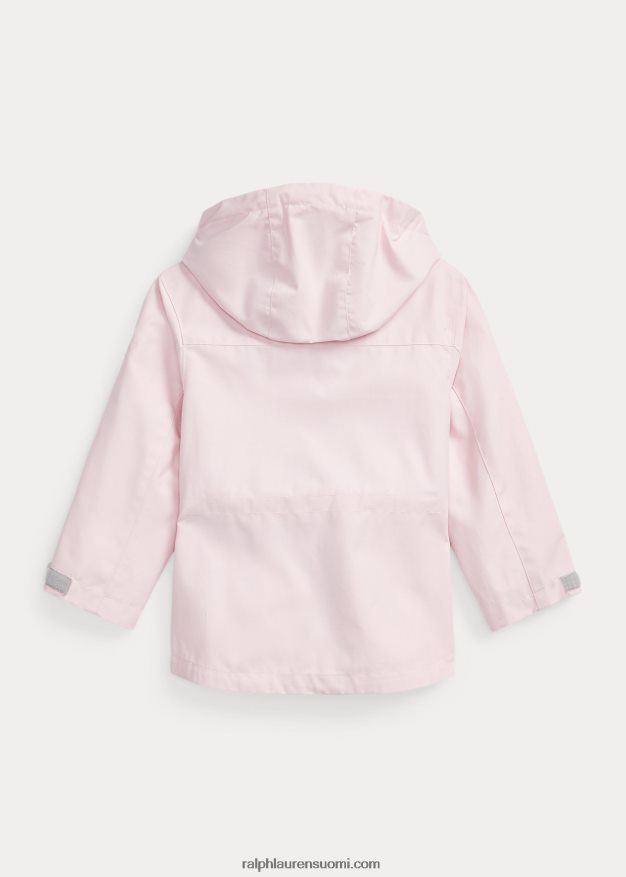Ralph Lauren lapset p-layer 1 utility vettä hylkivä takki 0Z24ZR5658 ripaus vaaleanpunaista
