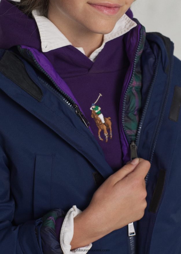 Ralph Lauren lapset p-layer 1 utility vettä hylkivä takki 0Z24ZR6008 newportin laivasto